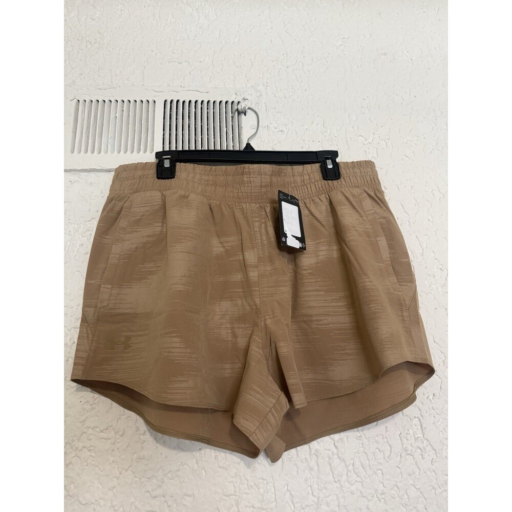 Under Armour UA Women's Vanish 3" Shorts Camel Athletic Shorts Size XL NWT